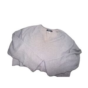 Urban Outfitters Long Sleeve Sweater Raw Hem V Neck Size Medium (v4)